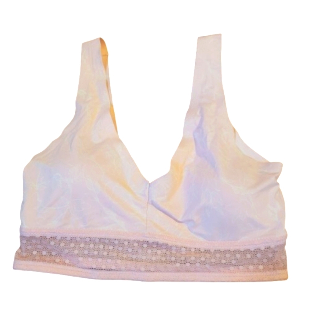 ANNE KLEIN BRALETTE M Soft pink Wire-Free Bralette with Lace Band Mean Girls